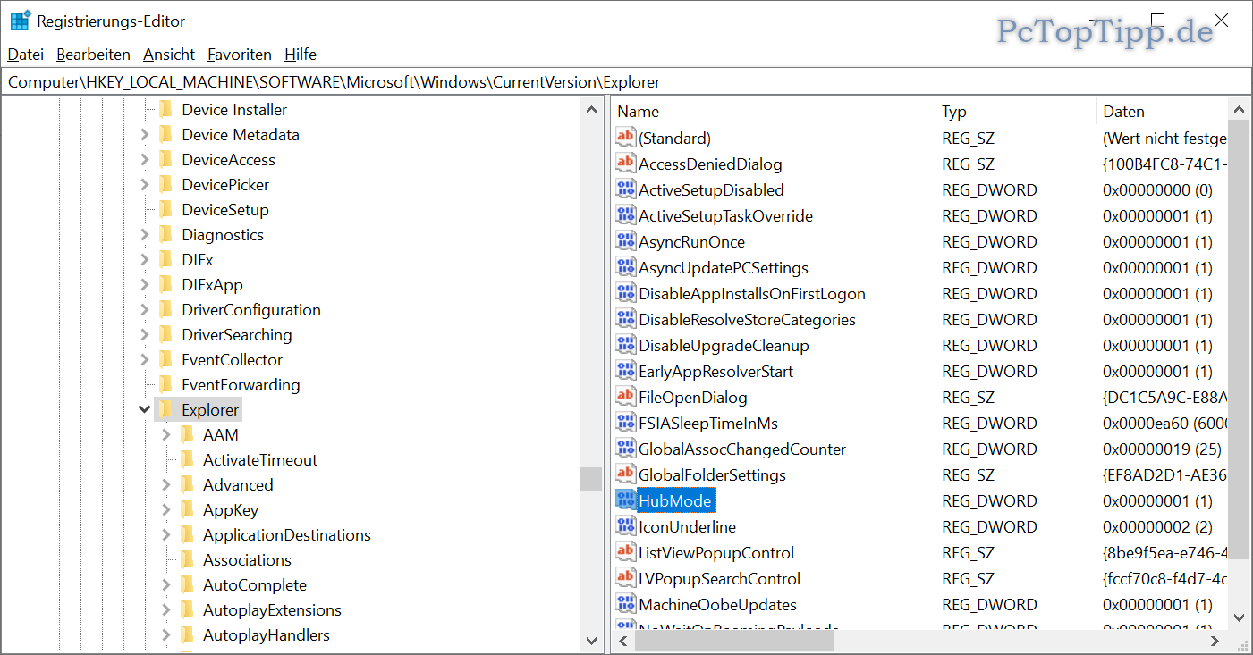 Windows Dateiexplorer Schnellzugriff entfernen